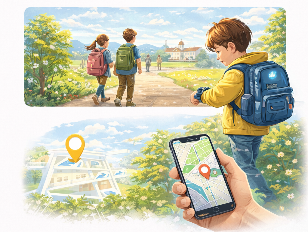 Kids' safety with 4G smartwatch GPS