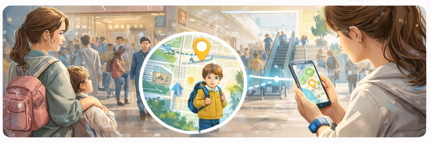 Kids' safety with 4G smartwatch